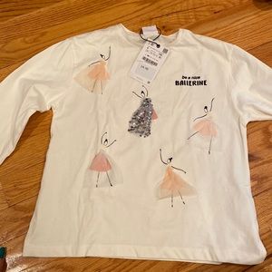Zara girls shirt ballerina design